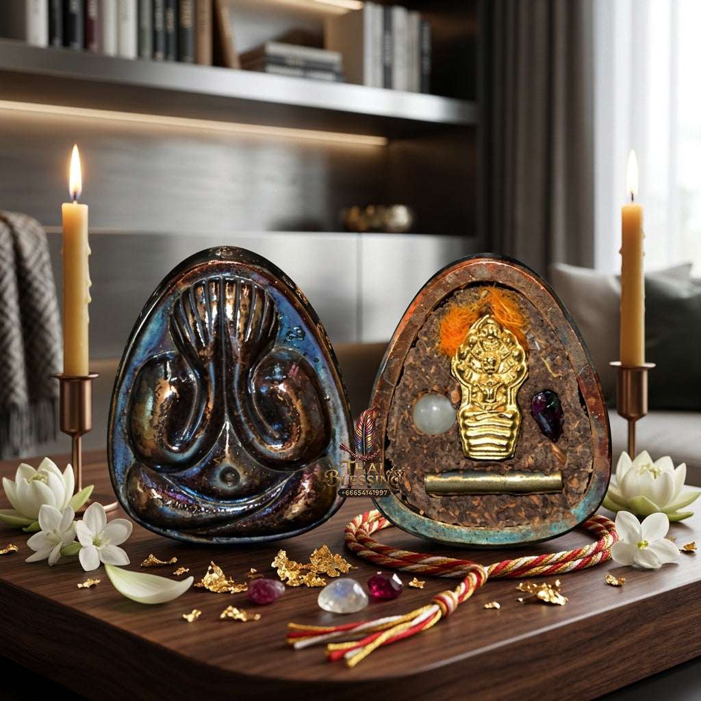 💰 Sacred "Phra Pidta Na Setthi" (Millionaire Na): "Setthi Sang Wat" (Millionaire Building the Temple) Edition – Consecrated by Pho Than Phong, Wat Chaeng (2022) Thai Blessing Co By RURUECHA