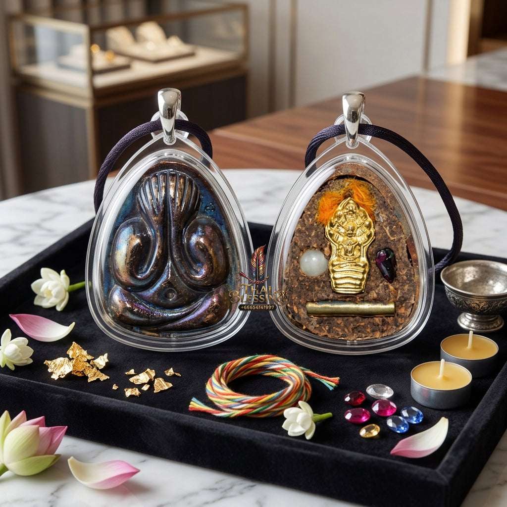 💰 Sacred "Phra Pidta Na Setthi" (Millionaire Na): "Setthi Sang Wat" (Millionaire Building the Temple) Edition – Consecrated by Pho Than Phong, Wat Chaeng (2022) Thai Blessing Co By RURUECHA