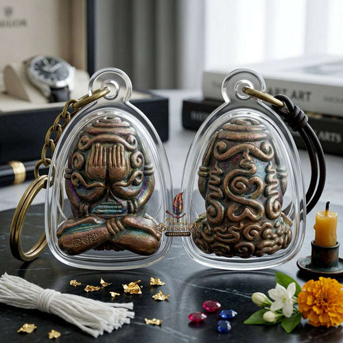 ✨ Sacred "Phra Pidta Uttamo" Amulet: Satta-Loha (Seven-Metal Alloy) – Consecrated by Luang Phor Rat, Wat Pa Wai (2016) Thai Blessing Co By RURUECHA