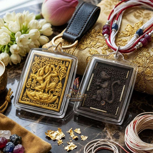 💖 Sacred "Phra Pong Thep Phaya Thon" (Celestial Deva of Love) – Gold-Painted Edition: Consecrated by Luang Phor Khern, Wat Khlong Buri, Sa Kaeo (2014) Thai Blessing Co By RURUECHA