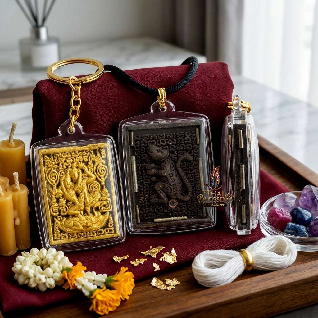 💖 Sacred "Phra Pong Thep Phaya Thon" (Celestial Deva of Love) – Gold-Painted Edition: Consecrated by Luang Phor Khern, Wat Khlong Buri, Sa Kaeo (2014) Thai Blessing Co By RURUECHA