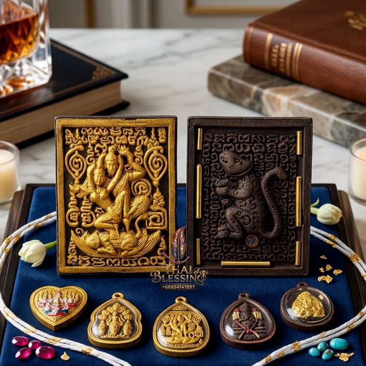 💖 Sacred "Phra Pong Thep Phaya Thon" (Celestial Deva of Love) – Gold-Painted Edition: Consecrated by Luang Phor Khern, Wat Khlong Buri, Sa Kaeo (2014) Thai Blessing Co By RURUECHA