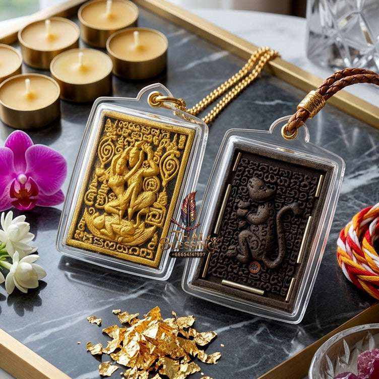 💖 Sacred "Phra Pong Thep Phaya Thon" (Celestial Deva of Love) – Gold-Painted Edition: Consecrated by Luang Phor Khern, Wat Khlong Buri, Sa Kaeo (2014) Thai Blessing Co By RURUECHA