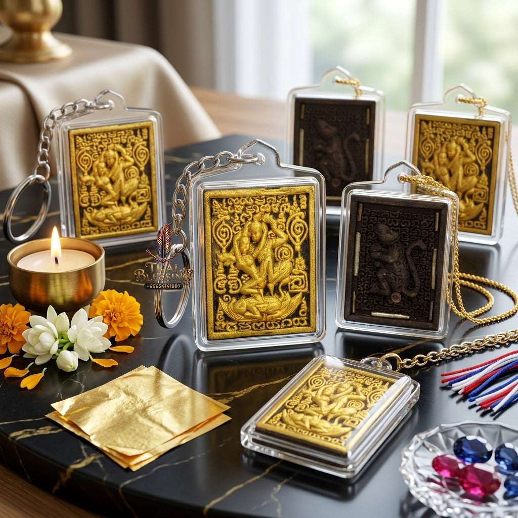 💖 Sacred "Phra Pong Thep Phaya Thon" (Celestial Deva of Love) – Gold-Painted Edition: Consecrated by Luang Phor Khern, Wat Khlong Buri, Sa Kaeo (2014) Thai Blessing Co By RURUECHA