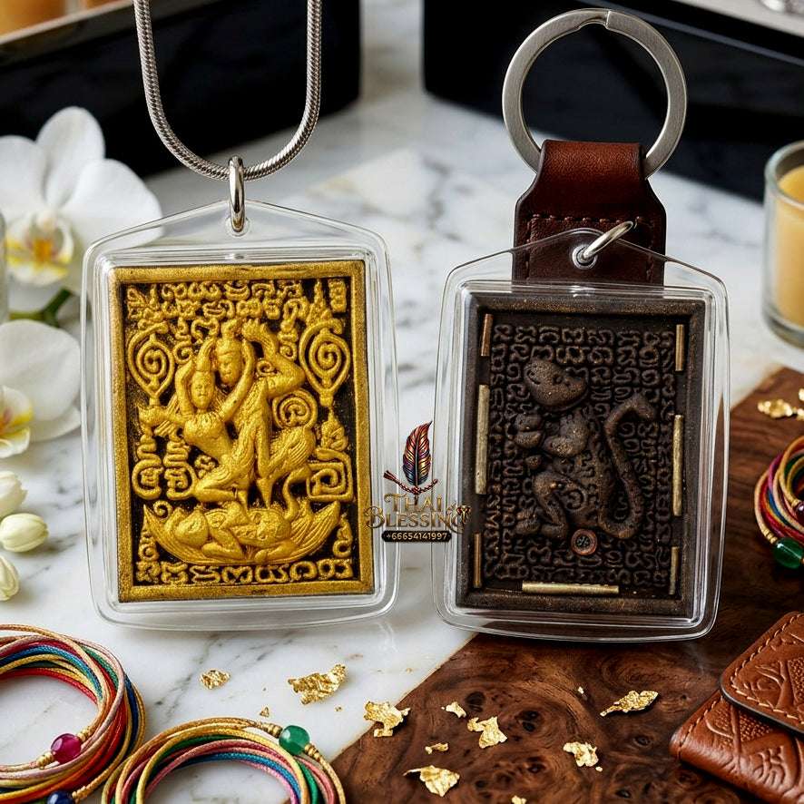 💖 Sacred "Phra Pong Thep Phaya Thon" (Celestial Deva of Love) – Gold-Painted Edition: Consecrated by Luang Phor Khern, Wat Khlong Buri, Sa Kaeo (2014) Thai Blessing Co By RURUECHA