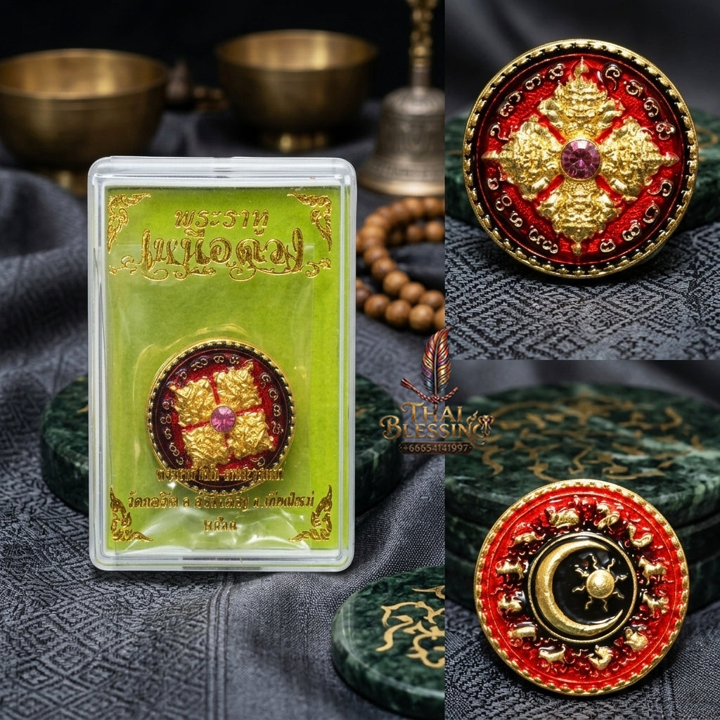 ✨ Phra Rahu Nuea Duang Bronze Coin : Ultimate Fate-Overcoming & Eclipse Protection Amulet (2569 / 2026 Edition) - Kruba Kham Fan / Wat Kor Chok