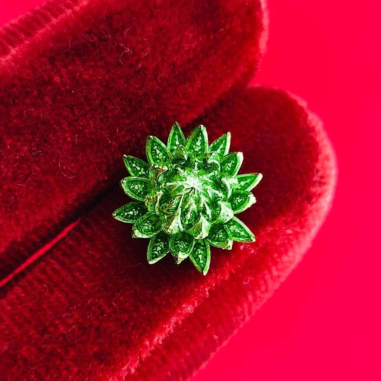 Sacred Pikul Flower Amulet in Green Bronze for Prosperity and Blessings Default Title