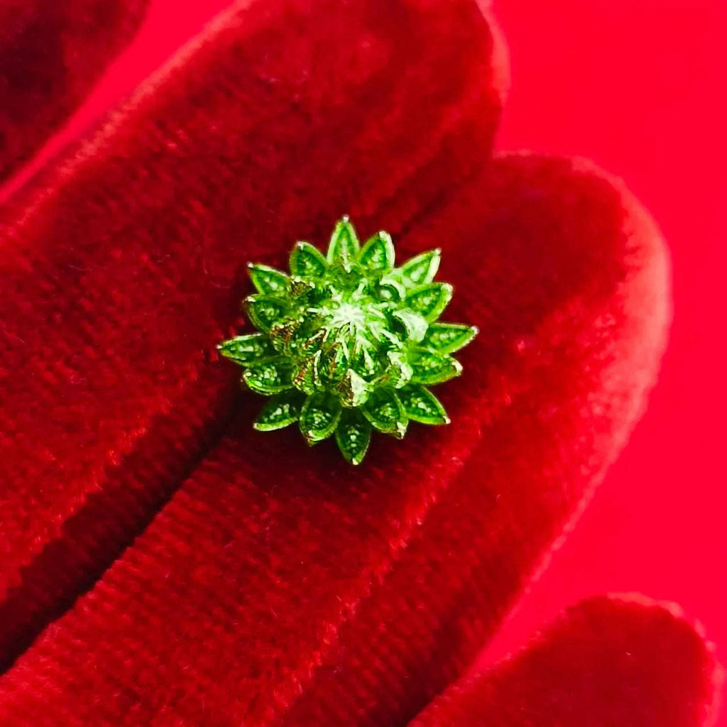 Sacred Pikul Flower Amulet in Green Bronze for Prosperity and Blessings