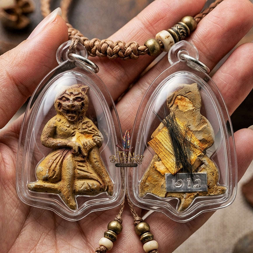 Sacred Pu Chao Saming Prai Charm & Luck Amulet – Ajarn Peerapon BE 2565