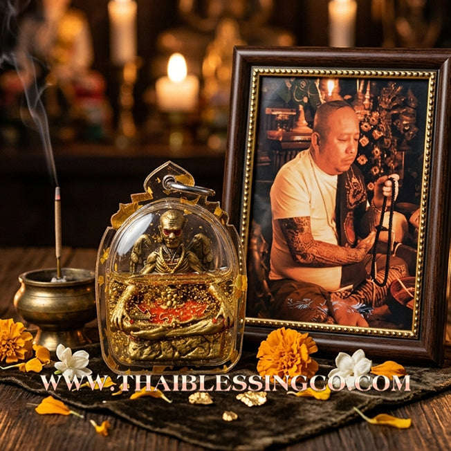 😈 Sacred "Puu Kai Kaew" (The Sovereign Master of Wisdom) – Mystical Metal Chanuan in Sacred Oil: Arjan Narn Kong Mon Lanna Edition (2023) – The Ultimate Engine for Massive Wealth, Commanding Influence, and Absolute Destiny Overhaul!