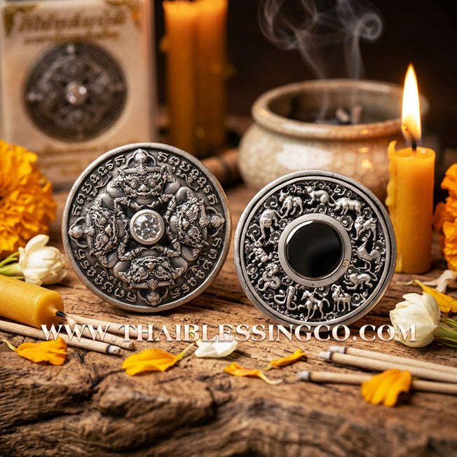 🌑 Sacred "Rian Rahu Phi Chai Sombat" (The Victorious Rahu of Treasures) – Thong Mekha Samrit Edition The Ultimate Celestial Shield for Financial Victory, Authority, and Destiny Realignment!