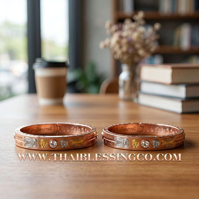 ✨🕉️ Sacred Rose Gold "To Ngoen To Kham" Fortune-Multiplying Hornet Bracelet: Master Achan Krai Det (2017 Exclusive Edition) – The Celestial Wealth Magnet for Infinite Prosperity and Divine Charisma