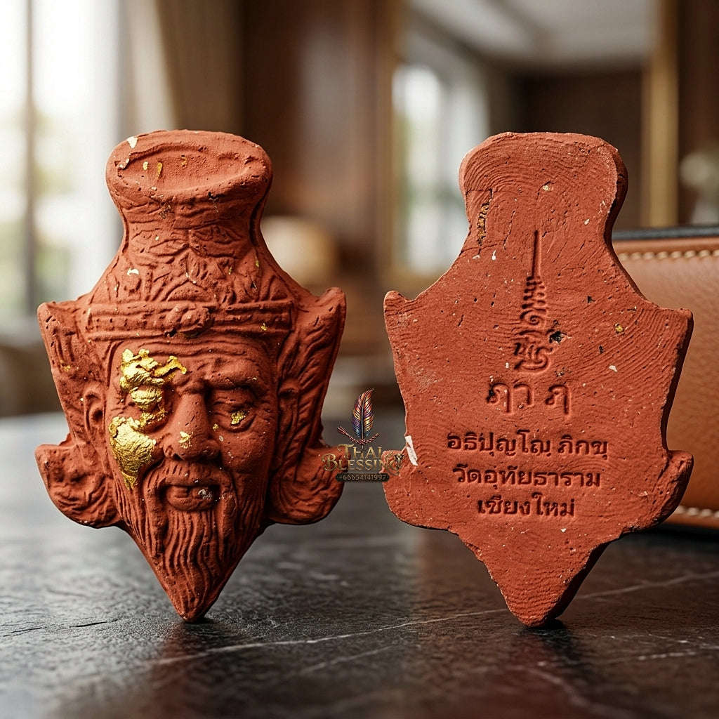 ✨ Sacred Ruesi Hermit Master Head "Sap Paisan" Edition 2026 - Authentic 108 Red Holy Herb Talisman for Divine Wisdom, Extreme Wealth & Magnetic Charm Thai Blessing Co By RURUECHA