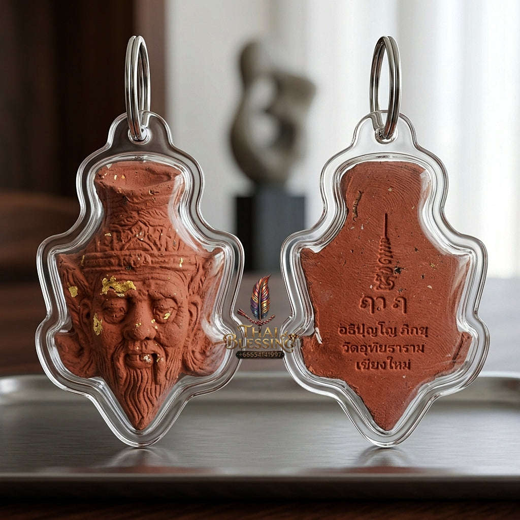 ✨ Sacred Ruesi Hermit Master Head "Sap Paisan" Edition 2026 - Authentic 108 Red Holy Herb Talisman for Divine Wisdom, Extreme Wealth & Magnetic Charm Thai Blessing Co By RURUECHA