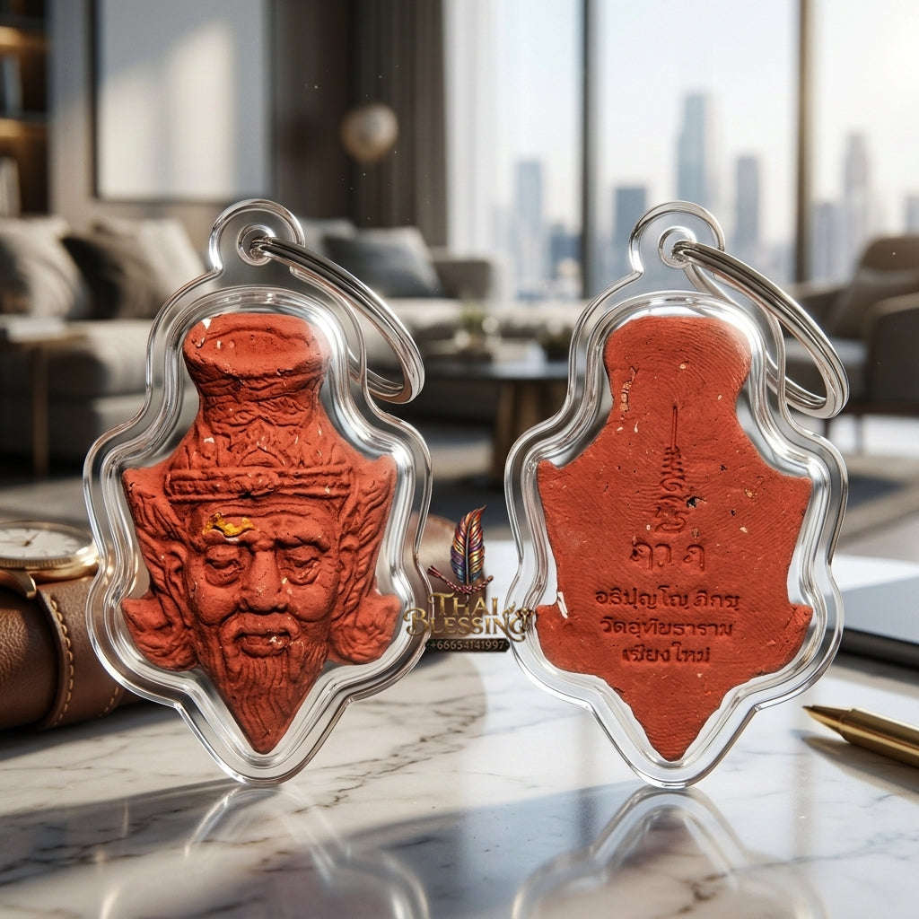 ✨ Sacred Ruesi Hermit Master Head "Sap Paisan" Edition 2026 - Authentic 108 Red Holy Herb Talisman for Divine Wisdom, Extreme Wealth & Magnetic Charm Thai Blessing Co By RURUECHA