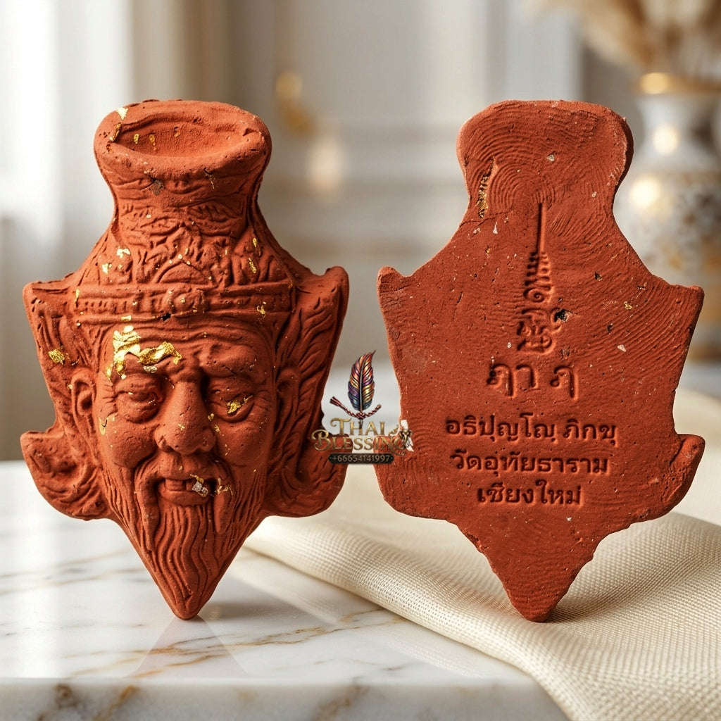 ✨ Sacred Ruesi Hermit Master Head "Sap Paisan" Edition 2026 - Authentic 108 Red Holy Herb Talisman for Divine Wisdom, Extreme Wealth & Magnetic Charm Thai Blessing Co By RURUECHA