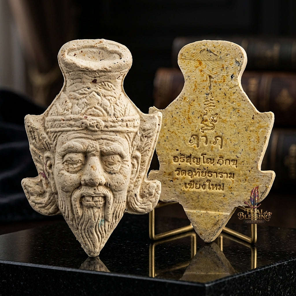 ✨ Sacred Ruesi Hermit Master Head "Sap Paisan" Edition 2026 - Authentic 108 White Holy Herb Talisman for Divine Wisdom, Endless Riches & Magnetic Charm Thai Blessing Co By RURUECHA
