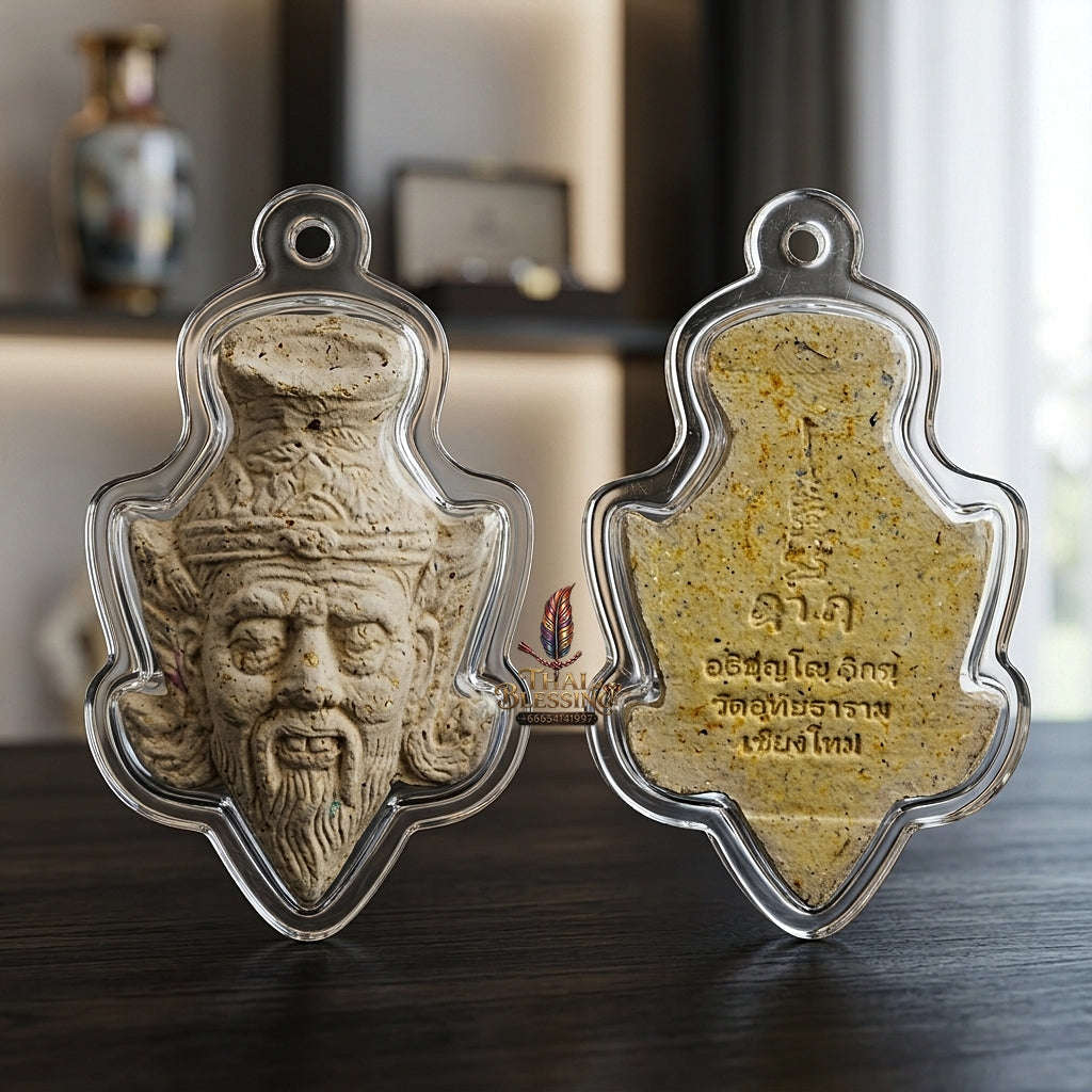 ✨ Sacred Ruesi Hermit Master Head "Sap Paisan" Edition 2026 - Authentic 108 White Holy Herb Talisman for Divine Wisdom, Endless Riches & Magnetic Charm Thai Blessing Co By RURUECHA