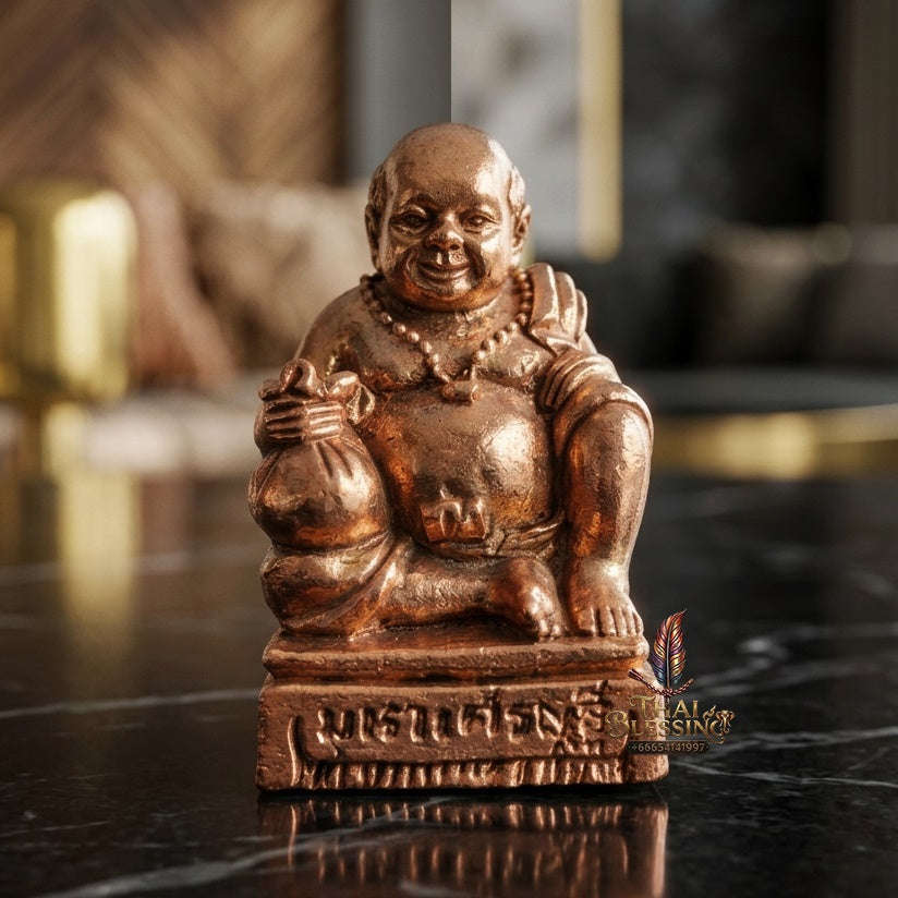✨ Sacred Samrit Bronze Khun Chang Millionaire Wealth & Abundance Amulet by LP Sompong (B.E. 2551) Thai Blessing Co By RURUECHA