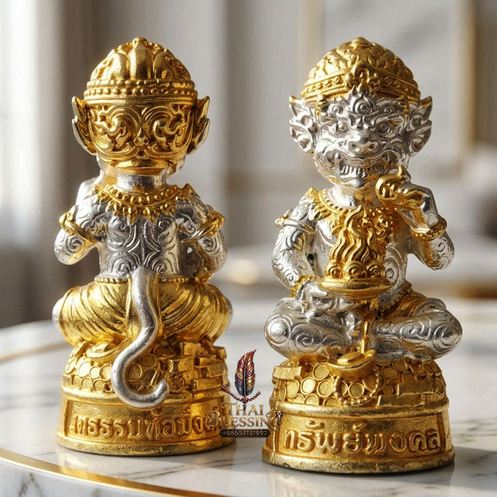 ✨ Sacred Si Hu Ha Ta Auspicious Wealth Edition - Ultimate Windfall Gold Magnet & Divine Fortune Bronze Talisman Thai Blessing Co By RURUECHA