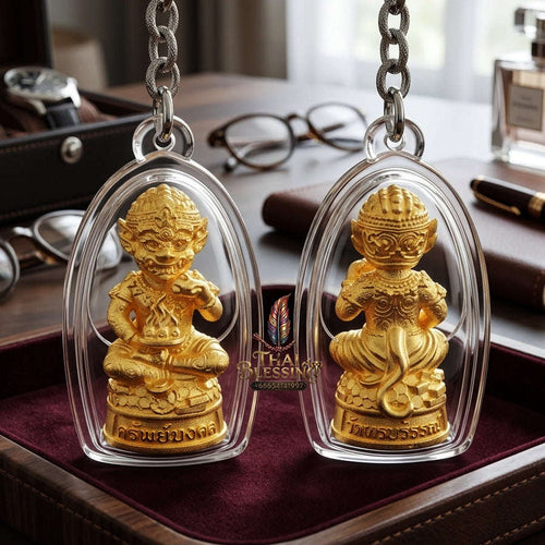 ✨ Sacred Si Hu Ha Ta Auspicious Wealth Edition - Ultimate Windfall Gold Magnet & Divine Fortune Bronze Talisman Thai Blessing Co By RURUECHA