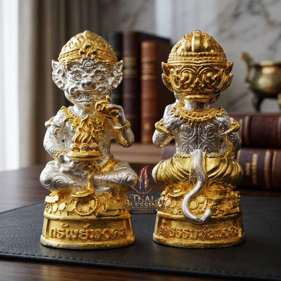 ✨ Sacred Si Hu Ha Ta Auspicious Wealth Edition - Ultimate Windfall Gold Magnet & Divine Fortune Bronze Talisman Thai Blessing Co By RURUECHA
