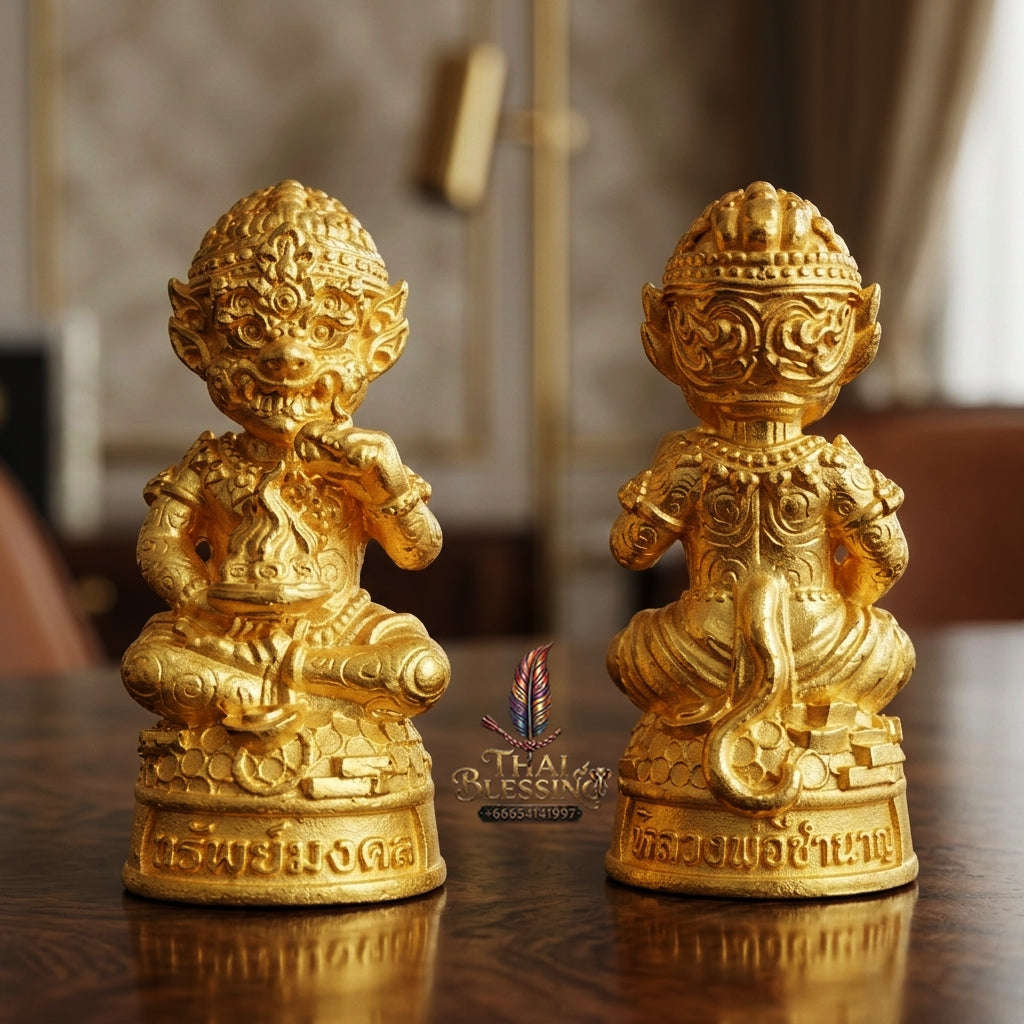 ✨ Sacred Si Hu Ha Ta Auspicious Wealth Edition - Ultimate Windfall Gold Magnet & Divine Fortune Bronze Talisman Thai Blessing Co By RURUECHA
