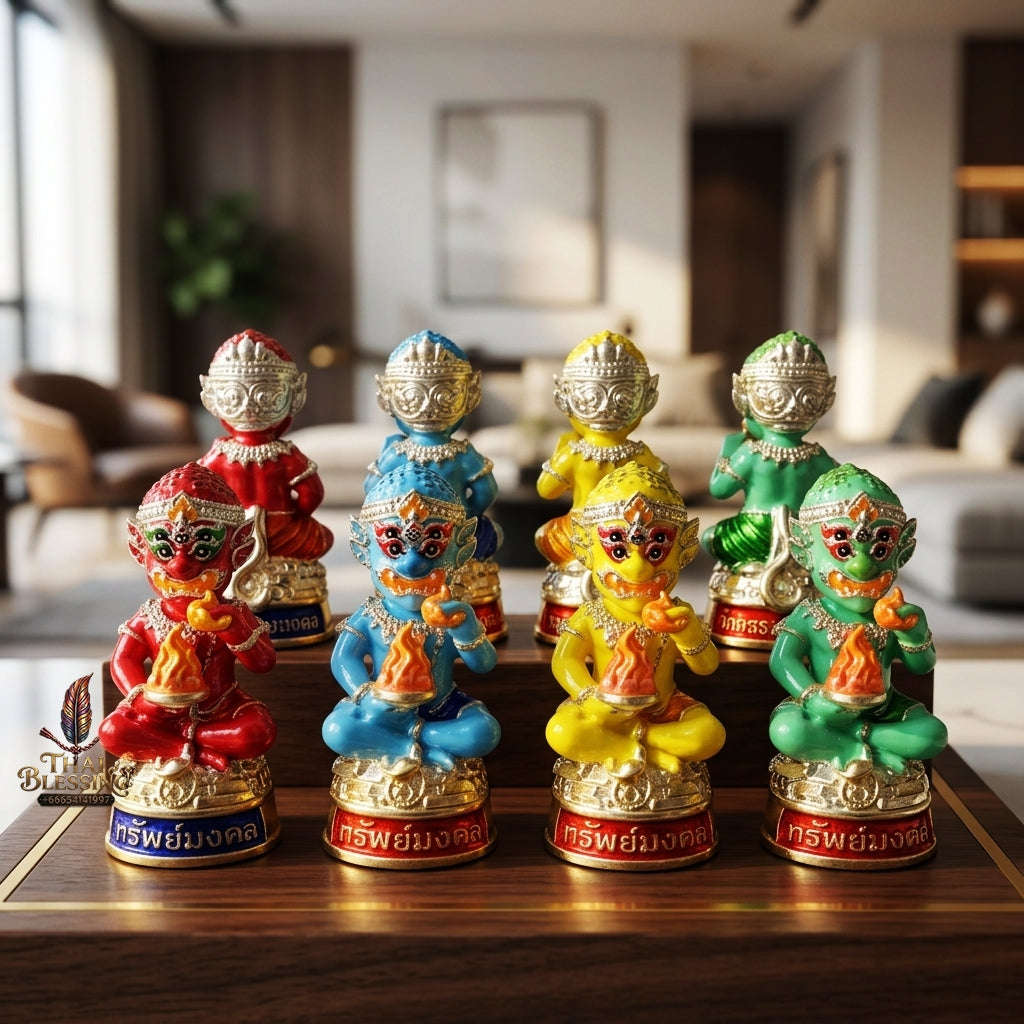 ✨ Sacred Si Hu Ha Ta Kathin President Set (Large Mold, 4 Pieces) "Sap Mongkol" Edition 2025 - Elite Lanna Bronze Talisman Set for Ultimate Wealth & Divine Fortune Thai Blessing Co By RURUECHA