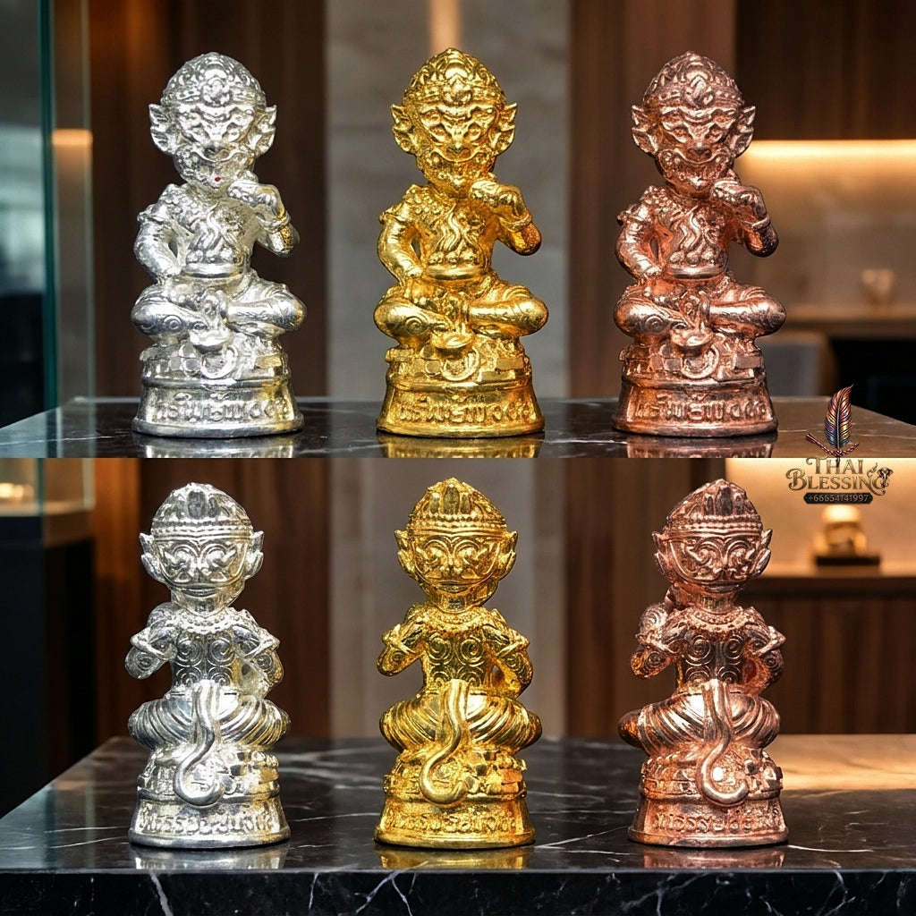 ✨ Sacred Si Hu Ha Ta Kathin President Set (Small Mold, 3 Pieces) "Sap Mongkol" Edition 2025 - Authentic Lanna Bronze Talisman Set for Ultimate Wealth & Divine Fortune Thai Blessing Co By RURUECHA