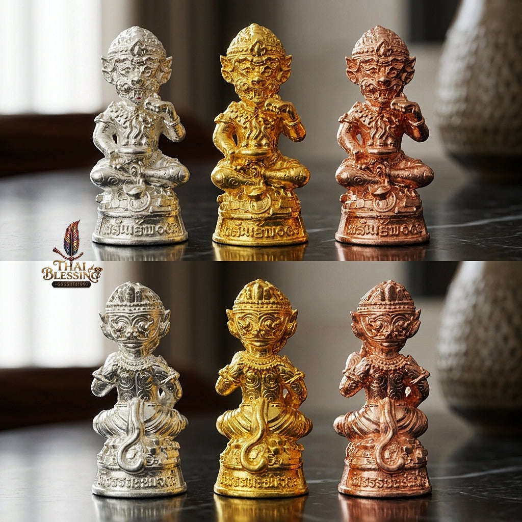 ✨ Sacred Si Hu Ha Ta Kathin President Set (Small Mold, 3 Pieces) "Sap Mongkol" Edition 2025 - Authentic Lanna Bronze Talisman Set for Ultimate Wealth & Divine Fortune Thai Blessing Co By RURUECHA