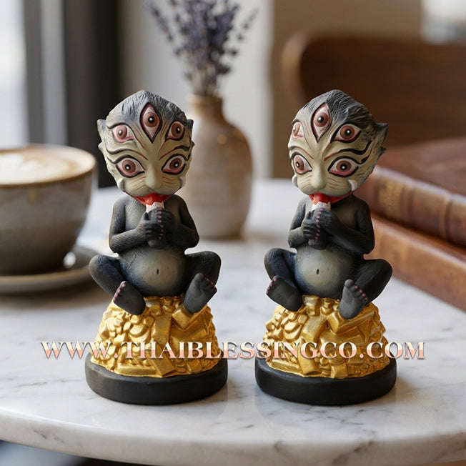 🔥 Sacred "Si Hu Ha Ta" (The Deity of Miraculous Fortune) – High-Grade Resin Edition: Luang Pu Chan, Wat Peri Phichai (2021) – The Master Tool for Rapid Wealth, Infinite Trade, and Sovereign Charisma!