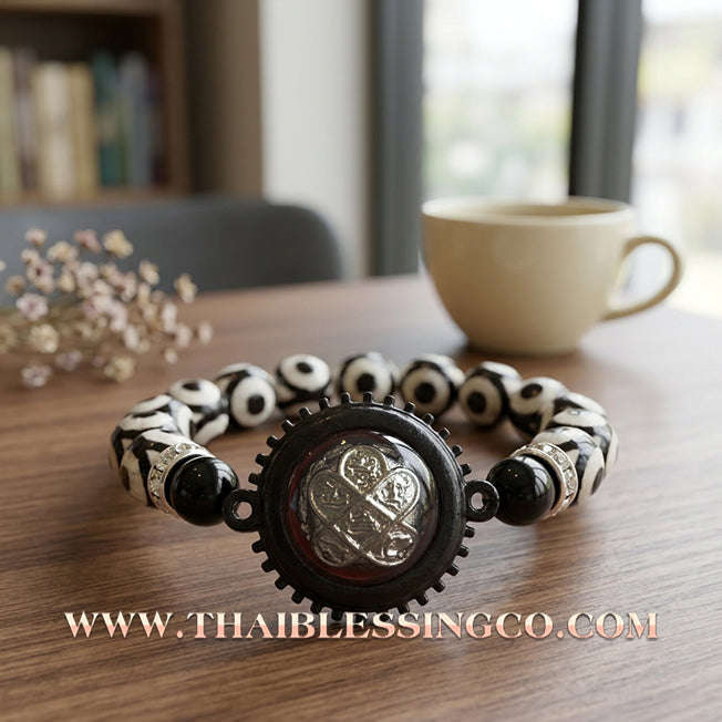 ✨🕉️ Sacred Silver-Plated Bronze Khot Setthi (Mega-Billionaire) Sacred Sphere – Saraphat Nuek Edition Luang Pho Wan, Wat Khlong Khun (2018) – The Ultimate Lanna-style Talisman for Manifesting Wealth, Universal Protection, and Infinite Prosperity
