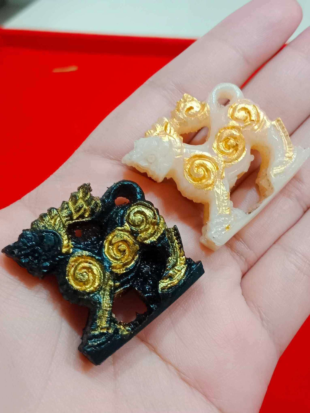 Sacred Singh Pendant – Luang Pu Mian Kalyano Carved Herb Oil Pendant "Wealth Blessing" Edition, 1.7"x 2"