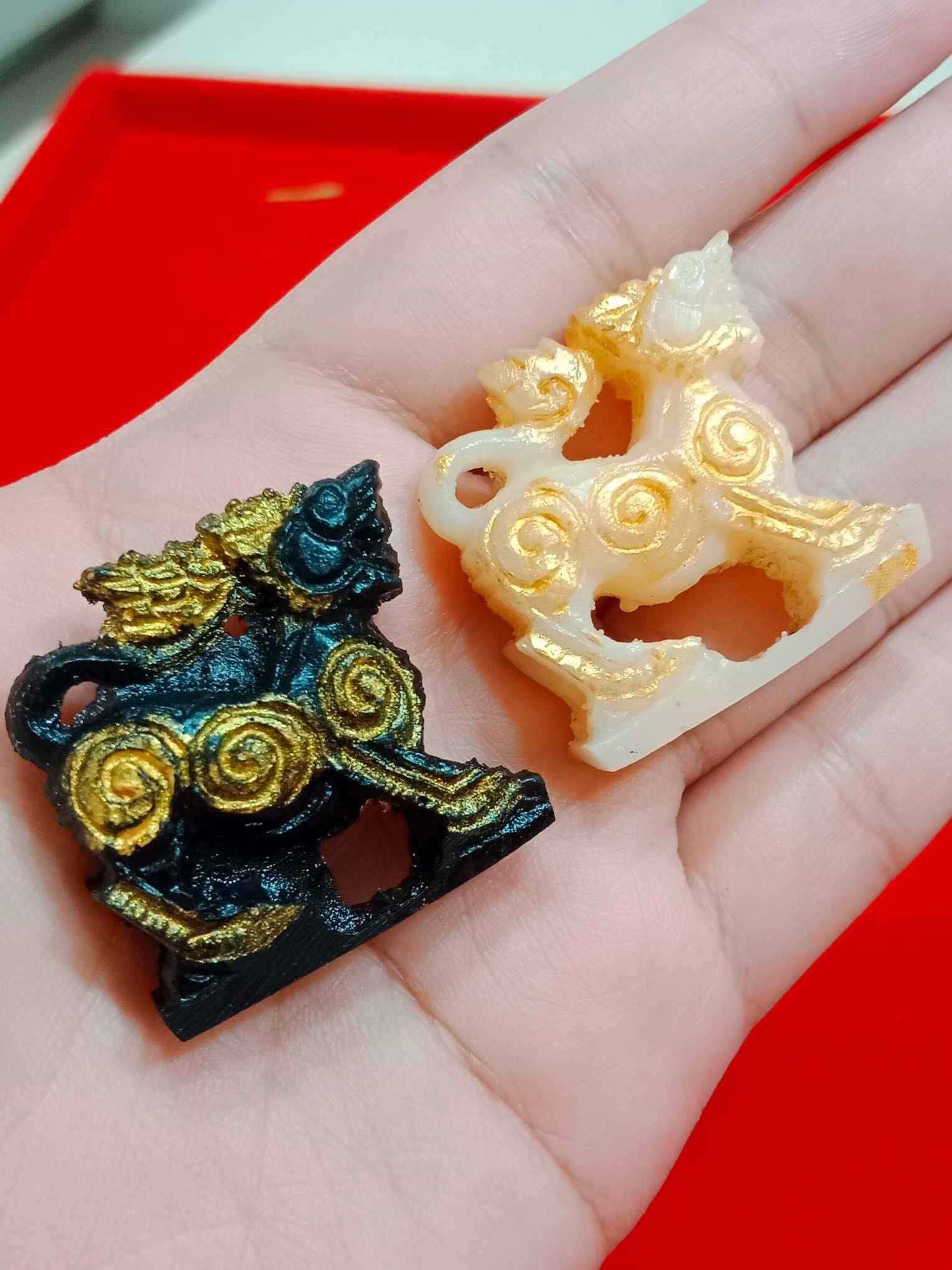 Sacred Singh Pendant – Luang Pu Mian Kalyano Carved Herb Oil Pendant "Wealth Blessing" Edition, 1.7"x 2"