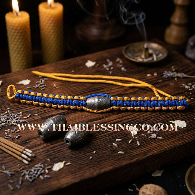 ✨🕉️ Sacred "Takua Ouan" Alchemical Lead Takrut Bracelet – Setthee 1000 Lan Edition: Luang Pu Key, Wat Sri Lamyong (2008 Exclusive) – The Ultimate Guardian Talisman for Absolute Protection, Wealth Stability, and Spiritual Armor