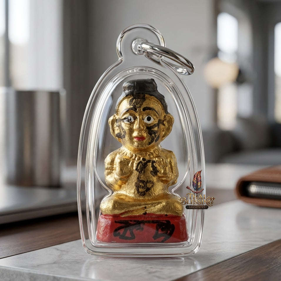 ✨ Sacred Terracotta Kuman Thong Wealth & Fortune Blessing Amulet by LP Chan (B.E. 2567) Thai Blessing Co By RURUECHA