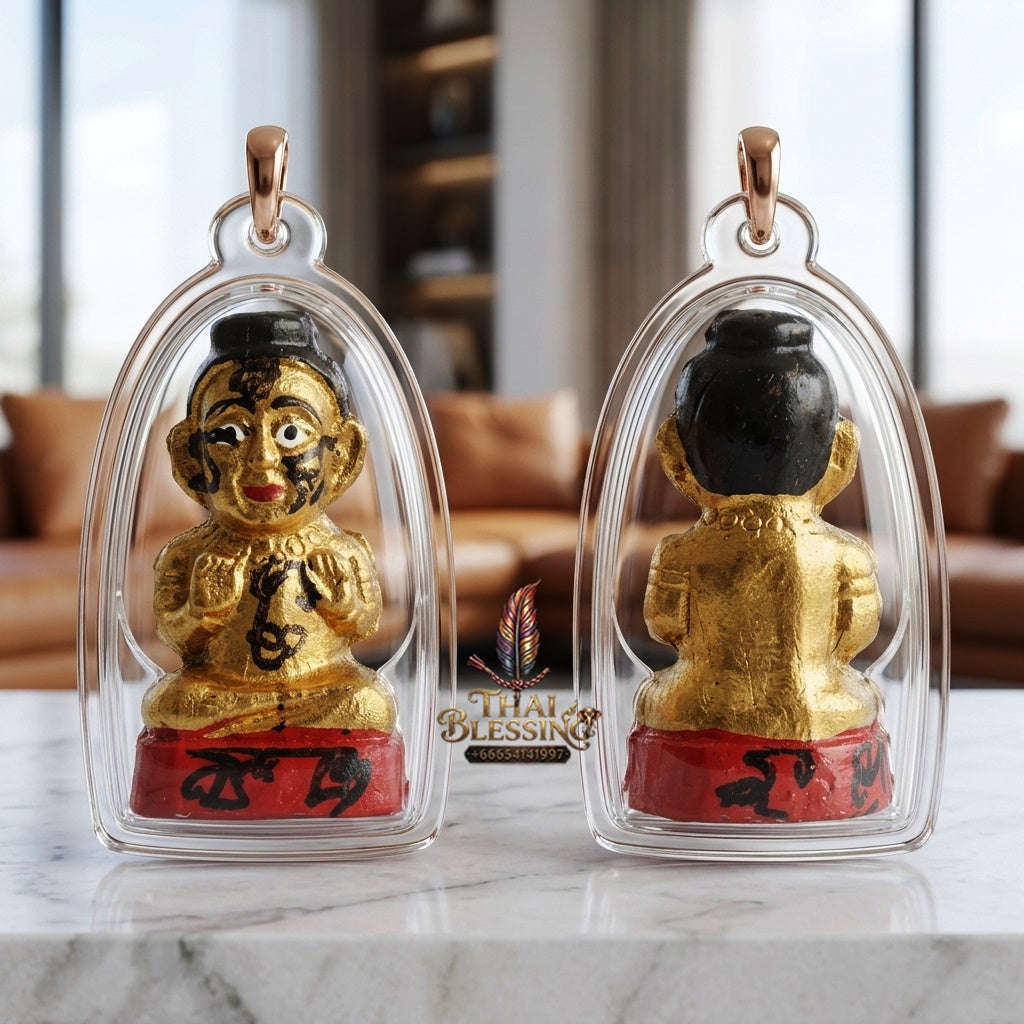 ✨ Sacred Terracotta Kuman Thong Wealth & Fortune Blessing Amulet by LP Chan (B.E. 2567) Thai Blessing Co By RURUECHA