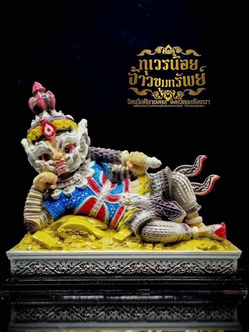 Limited edition sacred Thai guardian statue showcasing intricate design and vibrant colors for spiritual protection