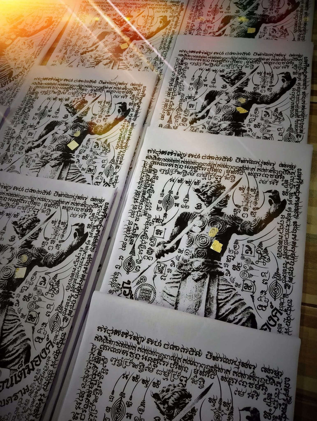 Sacred Thai Khao Or Grand Master Yantra Sash "Phra Phetchalukan & Phra Pirab Edition" (2.5m Triple-Fold Ceremonial Cloth Infused with 227 Holy Herb Inks) Limited 18 Pieces Worldwide Thai Blessing Co By RURUECHA