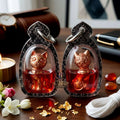 ✨ Sacred Wealth-Calling Cat (Meow Reak Sap) Amulet Pink Gold Plated Bronze, Encased in Rare Red Wan Kai Daeng Oil – Blessed by Luang Ta Ruam, Wat Khok Samran (2021) Thai Blessing Co By RURUECHA