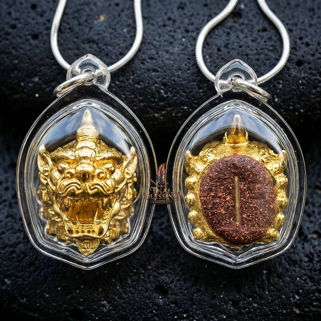 Sacred Wealth Pixiu Wealth Magnet Statue (Sacred Brass) – Wat Banphot Suttharam BE 2559 Thai Blessing Co By RURUECHA