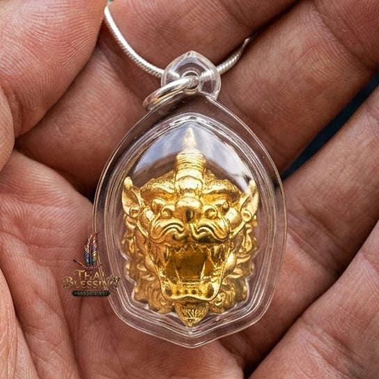Sacred Wealth Pixiu Wealth Magnet Statue (Sacred Brass) – Wat Banphot Suttharam BE 2559 Thai Blessing Co By RURUECHA