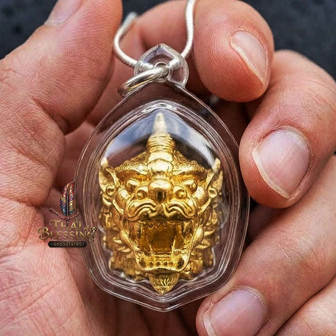 Sacred Wealth Pixiu Wealth Magnet Statue (Sacred Brass) – Wat Banphot Suttharam BE 2559 Thai Blessing Co By RURUECHA