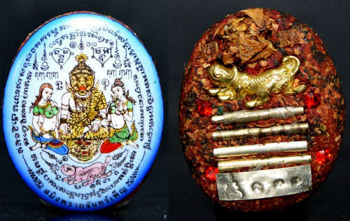 ✨ Saming Prai Chan Phen Celestial Tiger Locket: The Sacred 'Full Moon' Guardian for Supreme Authority, Protection, and Success by Luang Pu Kham Phuang (2025 Sky Blue Edition)