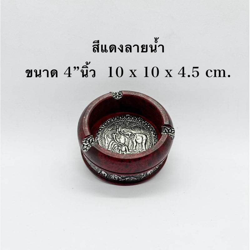 Handcrafted Mango Wood Ashtray Featuring Elephant Design