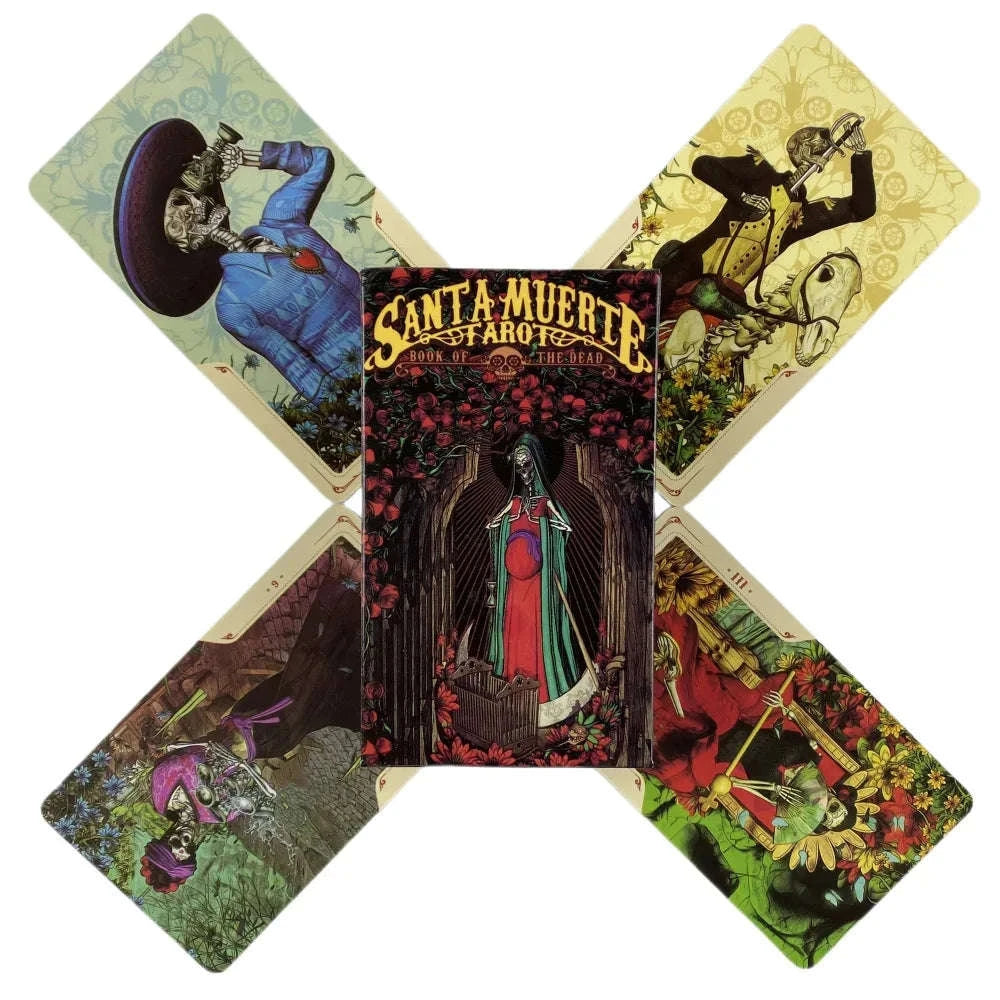 🔥 Santa Muerte Tarot Cards﻿ | 78-Card Mysterious Divination Oracle Deck – Deep Ancestral and Shadow Work Tarot