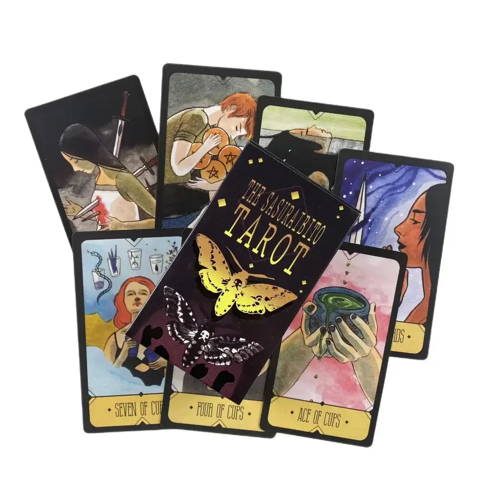 Sasuraibito Tarot Deck – 78 Cards with English Guidebook | Buddhist-Inspired Oracle for Fortune, Vision & Spiritual Growth