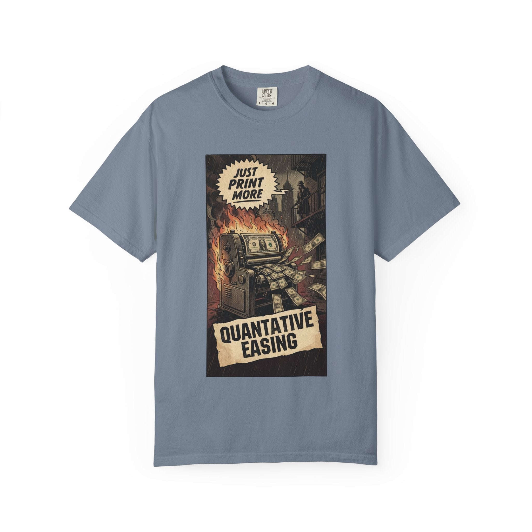 Satirical Finance T-Shirt, Toxic Work Culture Shirt, Market Correction Bear vs Bull Tee, Inflation $1000 Burger Graphic, Vintage Grunge Streetwear Blue Jean