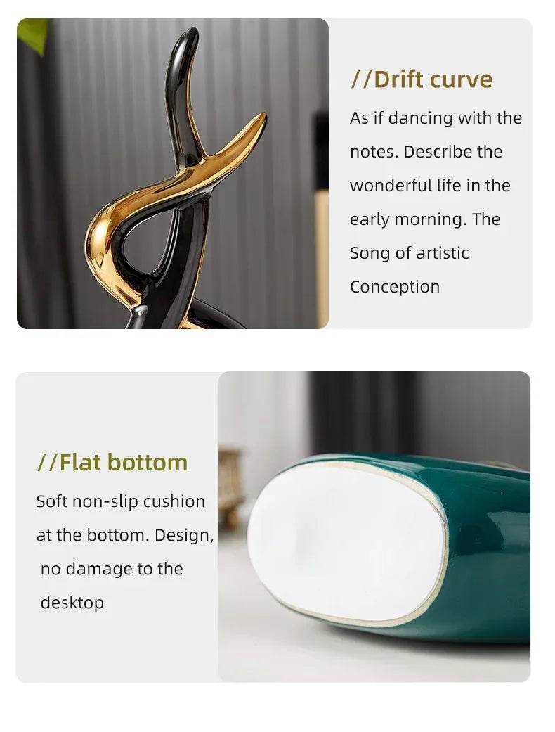 Nordic Ceramic Home Decor Figurine Set - Thai Ceramic Home Decor Figurine Set for Living Room & Interior Harmony