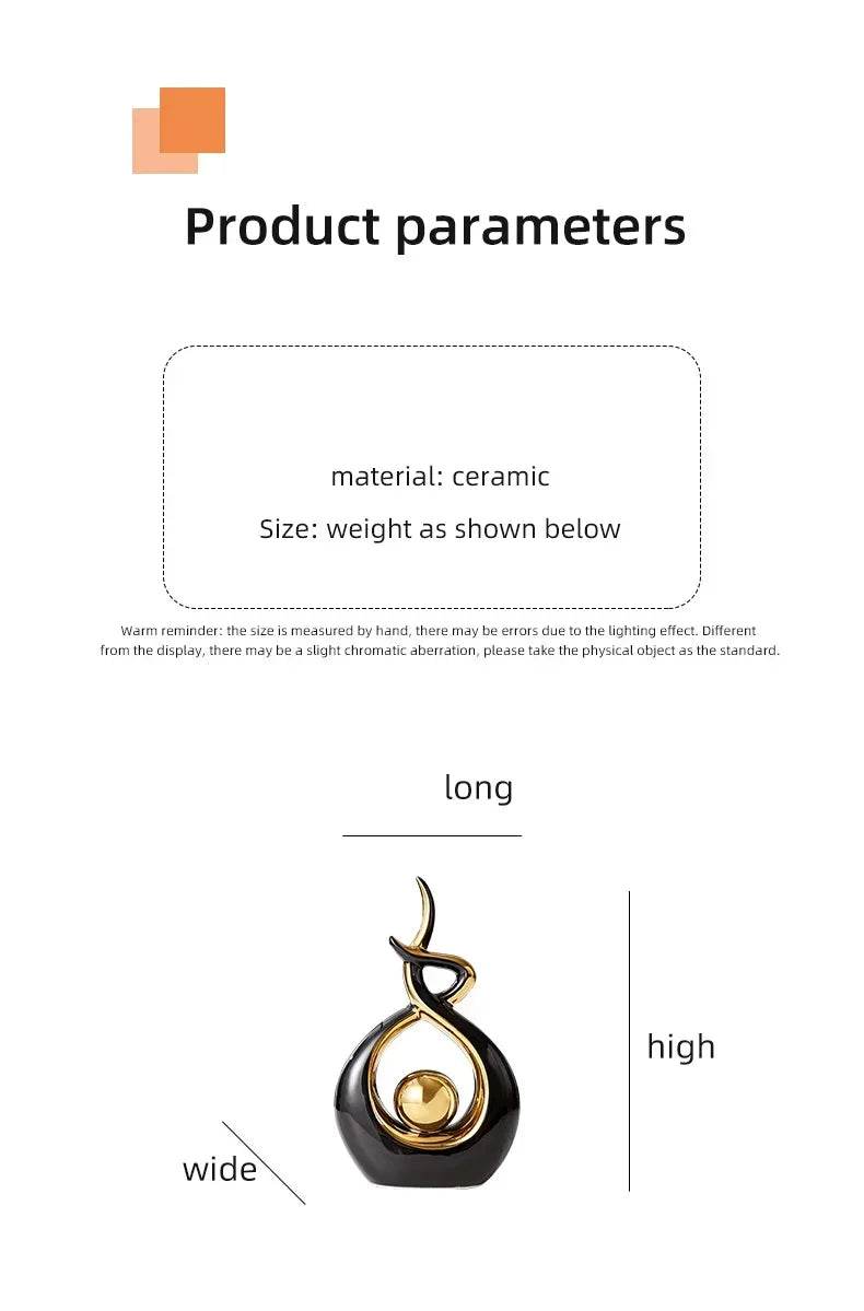 Nordic Ceramic Home Decor Figurine Set - Thai Ceramic Home Decor Figurine Set for Living Room & Interior Harmony